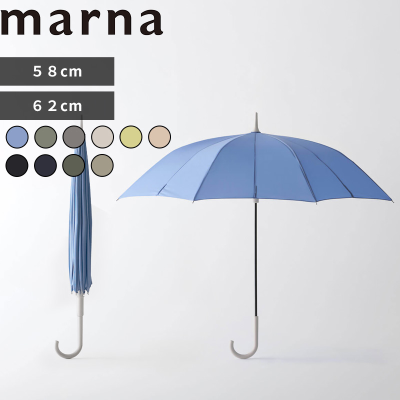 마나 Marna Shupatto 슈파토 단추 없는 튼튼한 자동 장우산 62cm - 메인 이미지