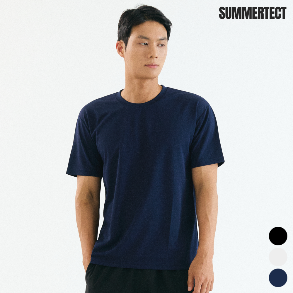 써머텍트 기능성 무지 반팔티 남자 쿨링 러닝 티셔츠