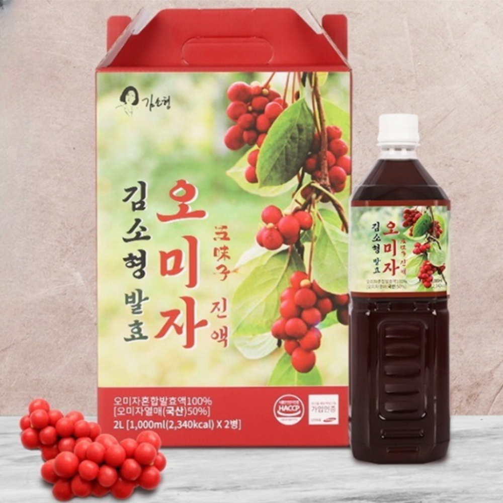 오미자 진액 1 000ml X 1병 영양 음료 카페 칵테일 선물 세트 단체 : 투텐스토어