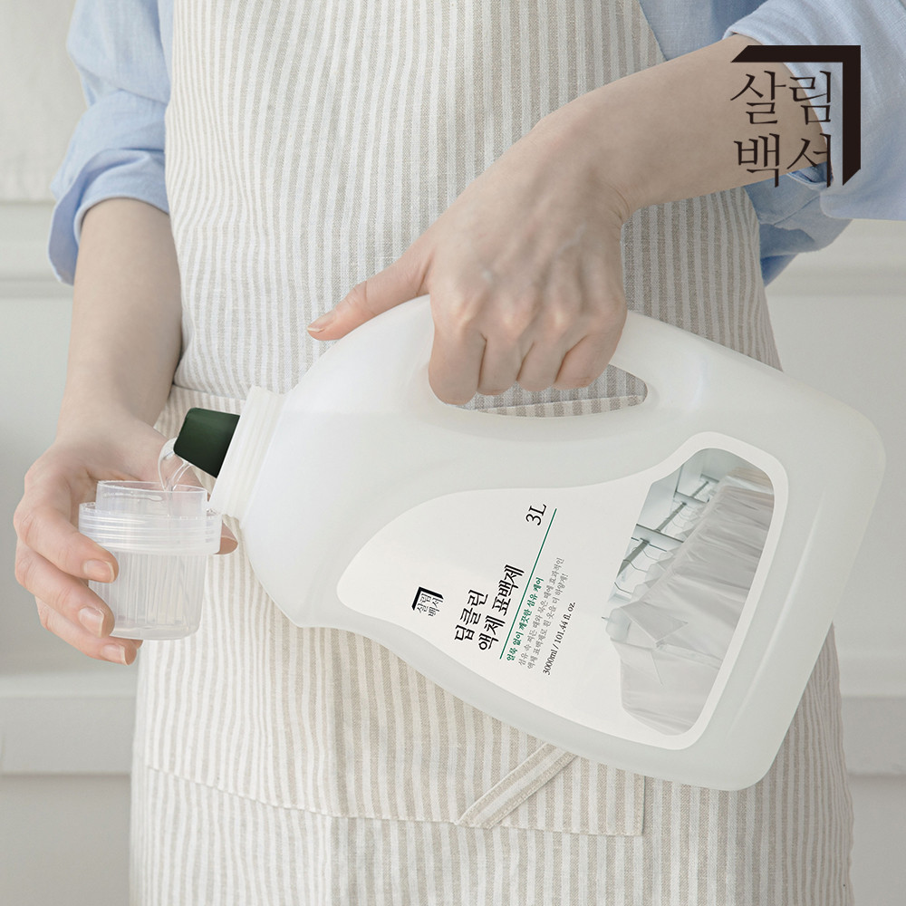 살림백서 딥클린 액체 산소계 표백제 3L 2개 흰옷 얼룩제거제 찌든때 세탁 산소 제품 이미지