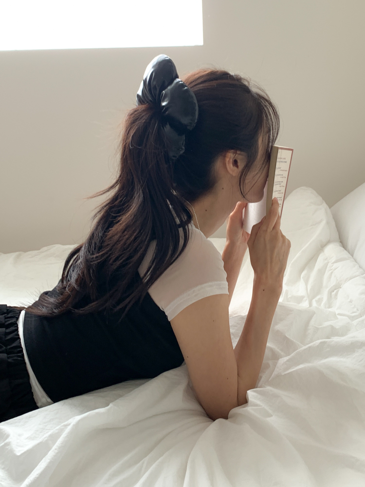 쿠션 플라워 포니테일 헤어 곱창 머리끈 9color 상세 이미지 31