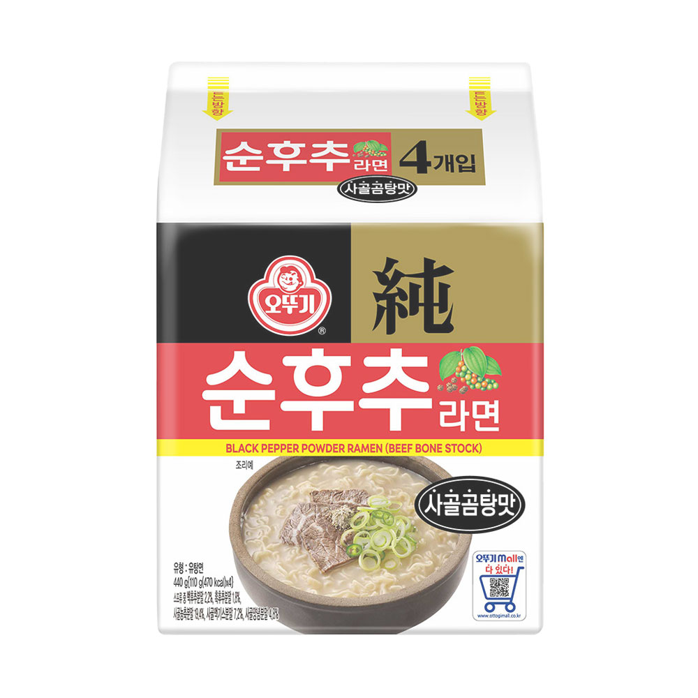 오뚜기 순후추라면 사골곰탕맛 110g, 4개