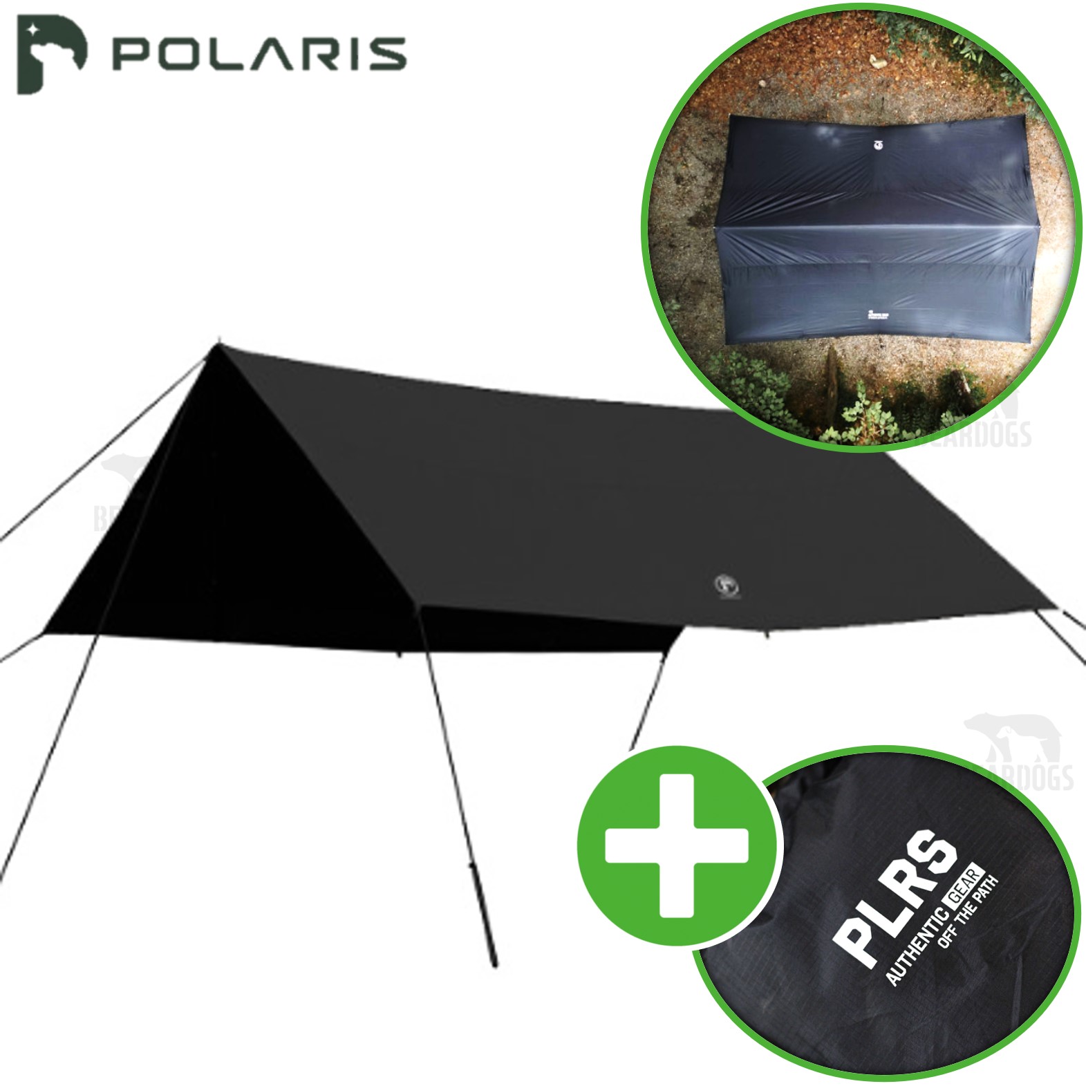 폴라리스 뉴 렉타 타프 블랙코팅 대형 그늘막 블랙