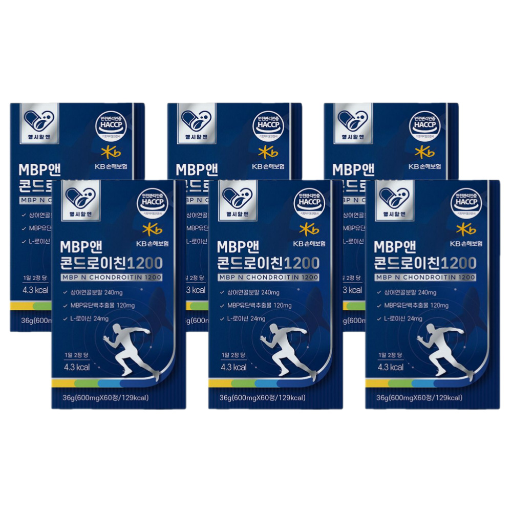 헬시알엔 엠비피 MBP 앤 콘드로이친 1200 콘도로이친 콘드로친 60정, 6개