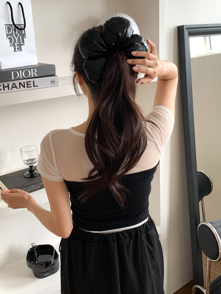 쿠션 플라워 포니테일 헤어 곱창 머리끈 9color 상세 이미지 36