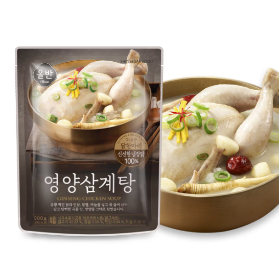 [신세계푸드] 영양가득 초간단! 올반 영양삼계탕 900g - 상품 이미지