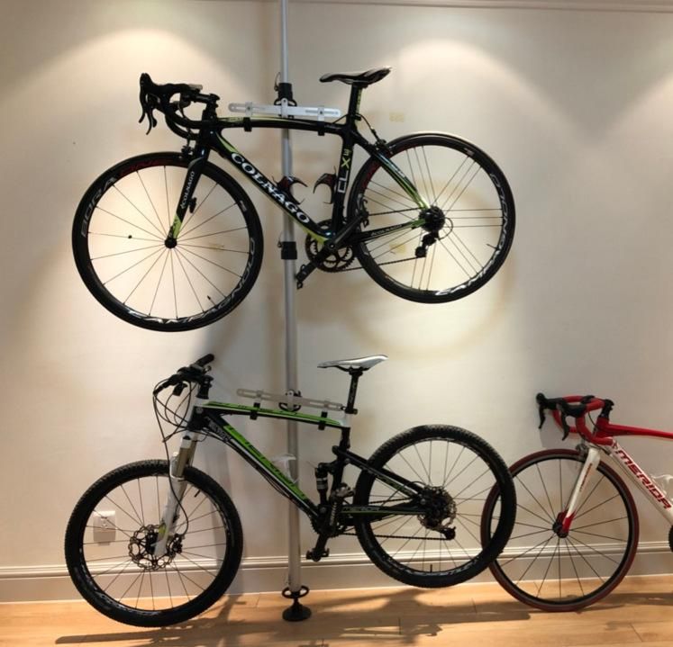 자전거 실내 수직 거치대 커버 사이클 킥스탠드 스탠드 2단 mtb 벽걸이 편리한 가벼운 견고한 - 상세 이미지 2