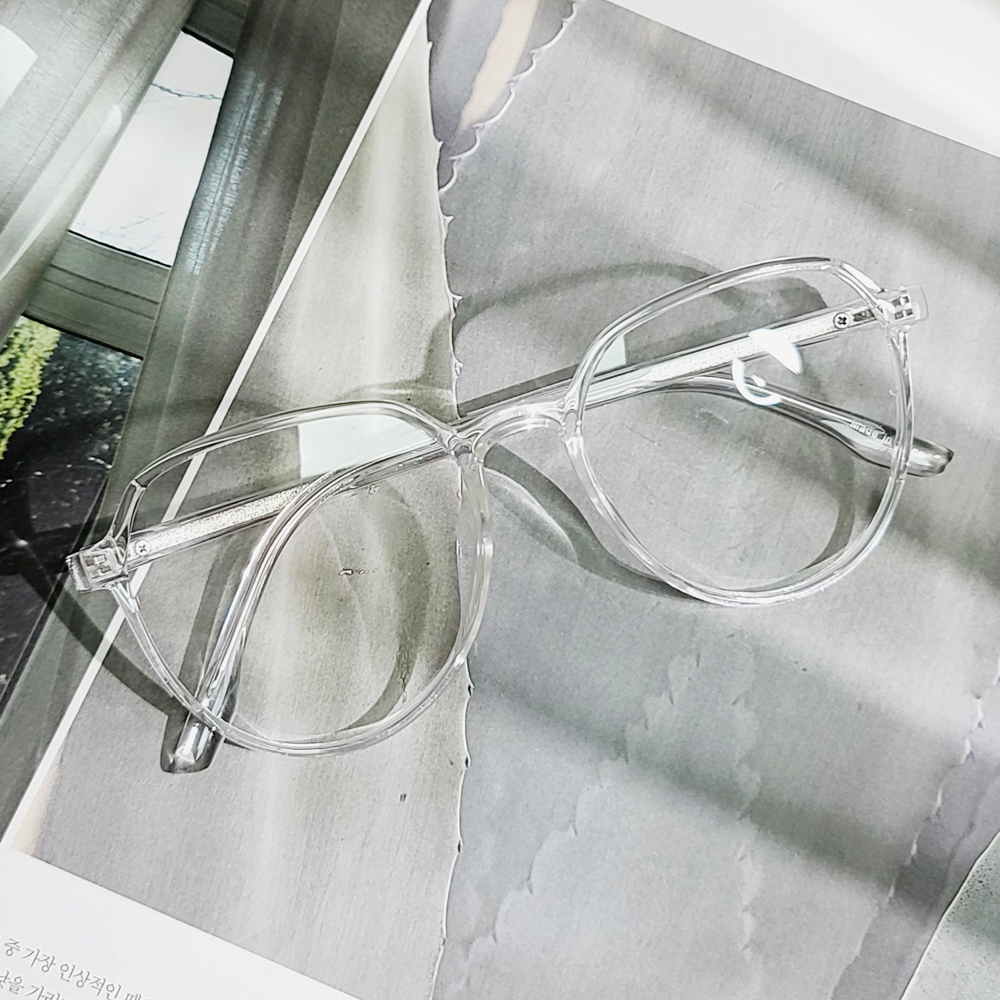 뿔테안경 크리스탈 다각형 빅사이즈 안경테