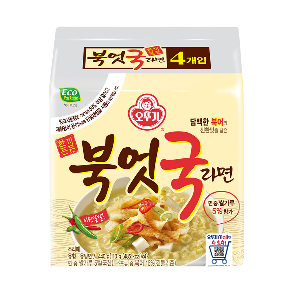 오뚜기 북엇국라면 110g, 4개