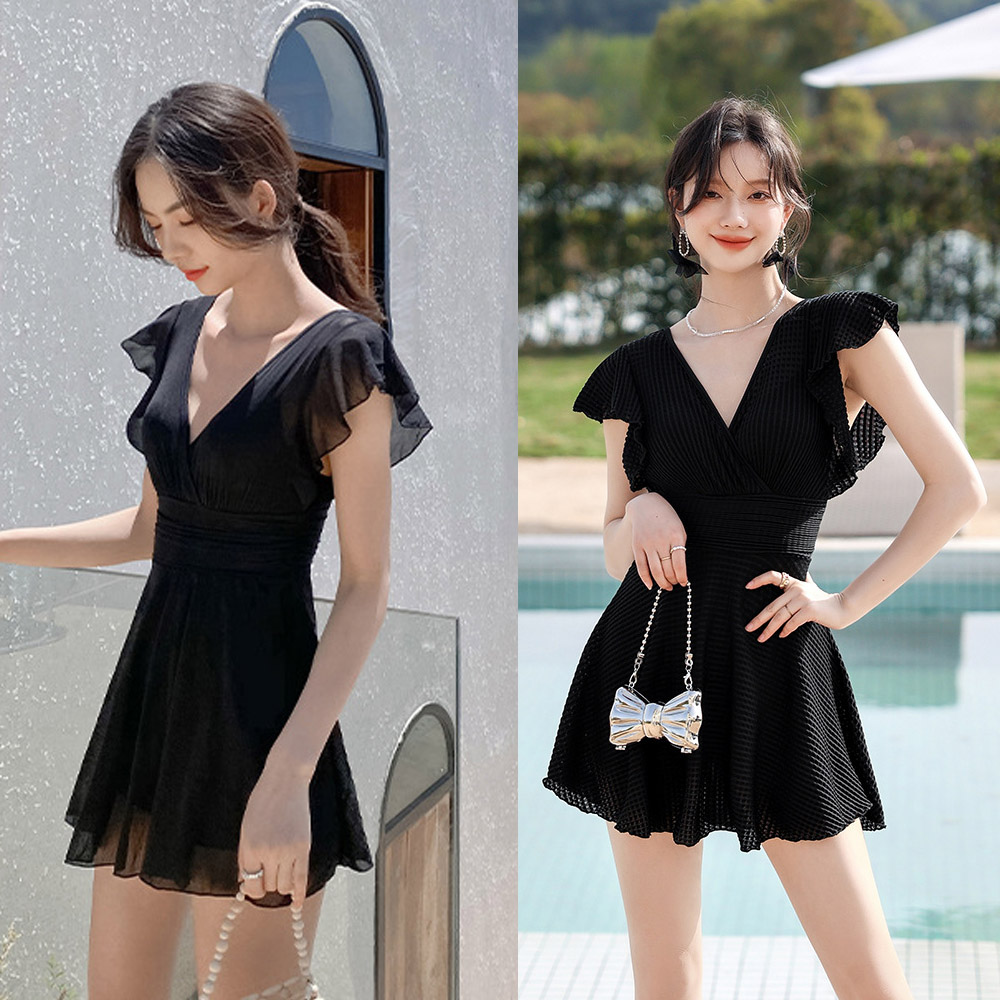 빅사이즈 원피스 수영복 여성 체형커버 반팔수영복 - 상세 이미지 2