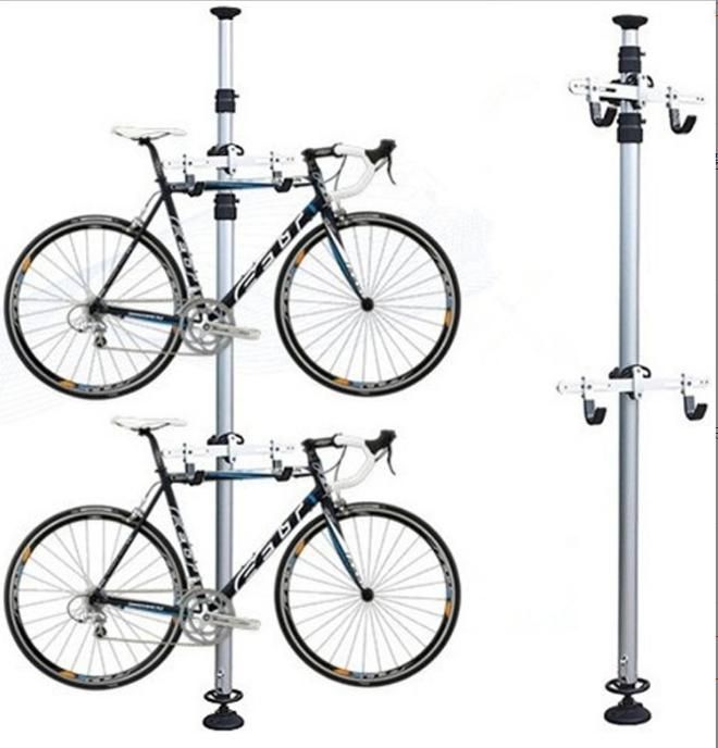 자전거 실내 수직 거치대 커버 사이클 킥스탠드 스탠드 2단 mtb 벽걸이 편리한 가벼운 견고한 - 상세 이미지 3