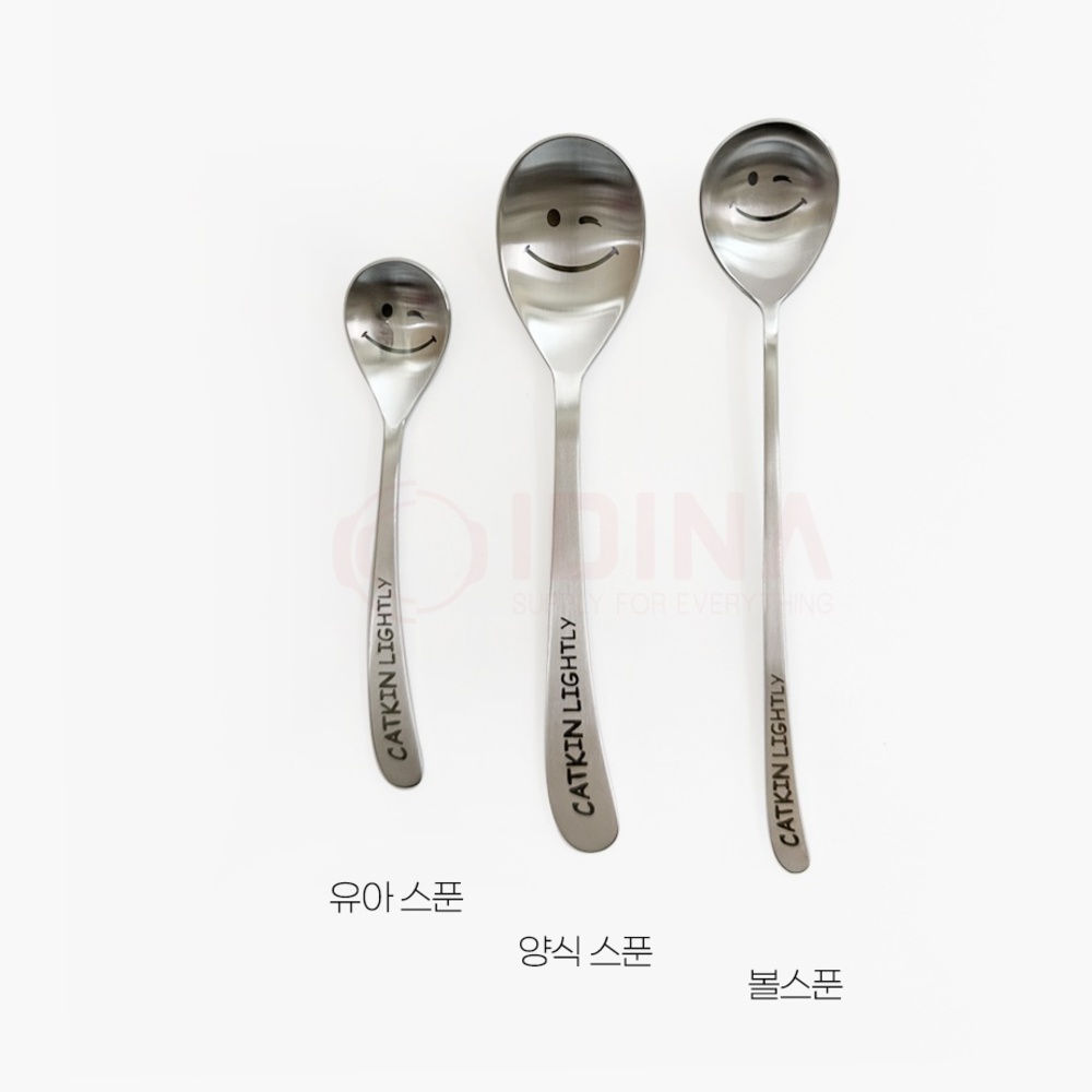 스텐 27종 스마일 커트러리 귀여운 양식 스푼 포크 - 상세 이미지 2
