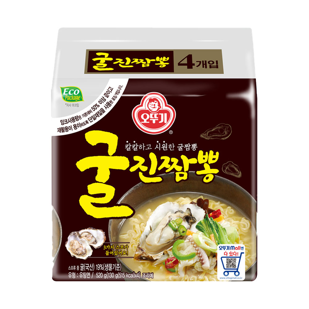 오뚜기 굴진짬뽕 130g, 4개