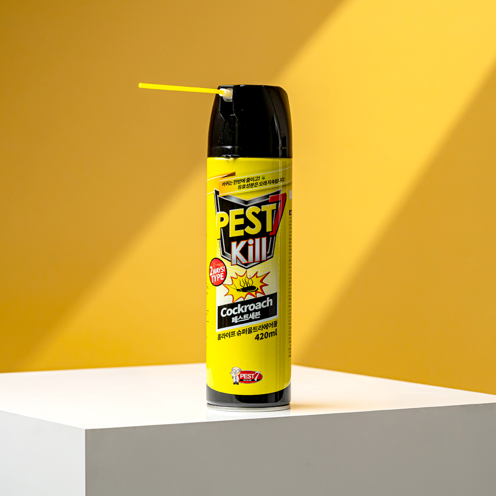 페스트세븐킬420ml 그리마 쇠파리 빈대 뿌리는 바퀴벌레약 집게벌레 흰개미 옷벌레 나방파리 날벌레 제거제 퇴치제 퇴치법 권연벌레 지네 날파리 초파리 좀벌레 트랩 모기 아파트퇴치 약