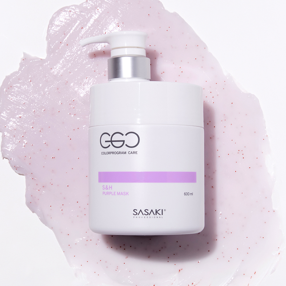 씨지씨 사사키 퍼플마스크 단백질 헤어팩 600ml 극손상 미용실 트리트먼트 물미역 비건