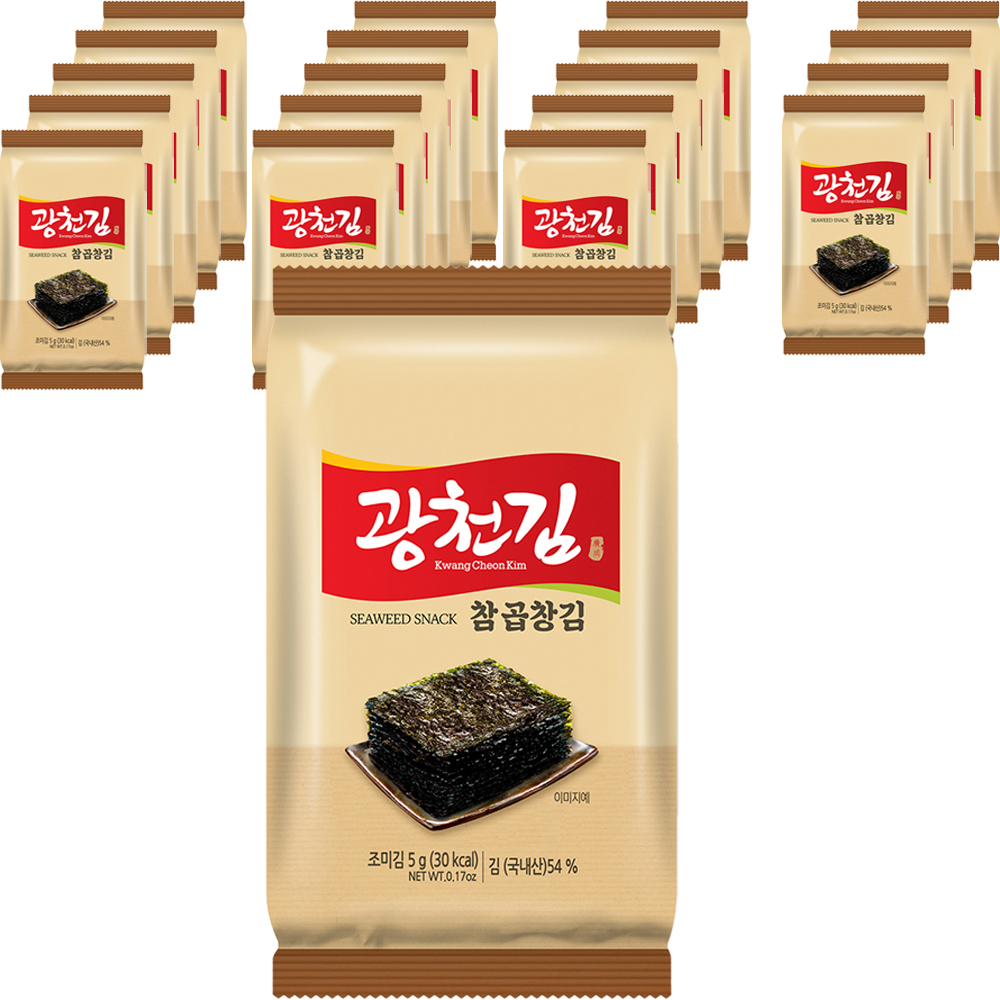 광천김 참 곱창김 5g 40개 : 카바하늘