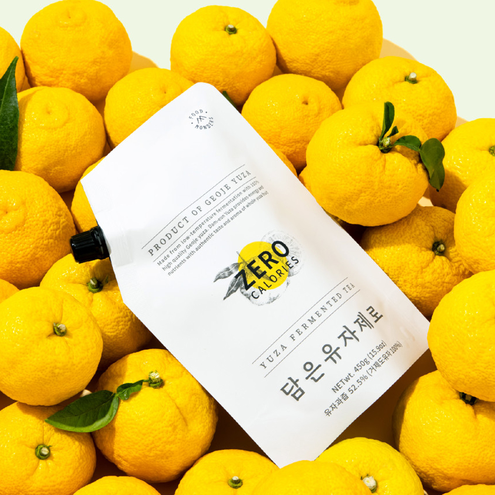 (몬더스)담은유자제로 450g 1팩 유자원액 제로아이스티 0칼로리
