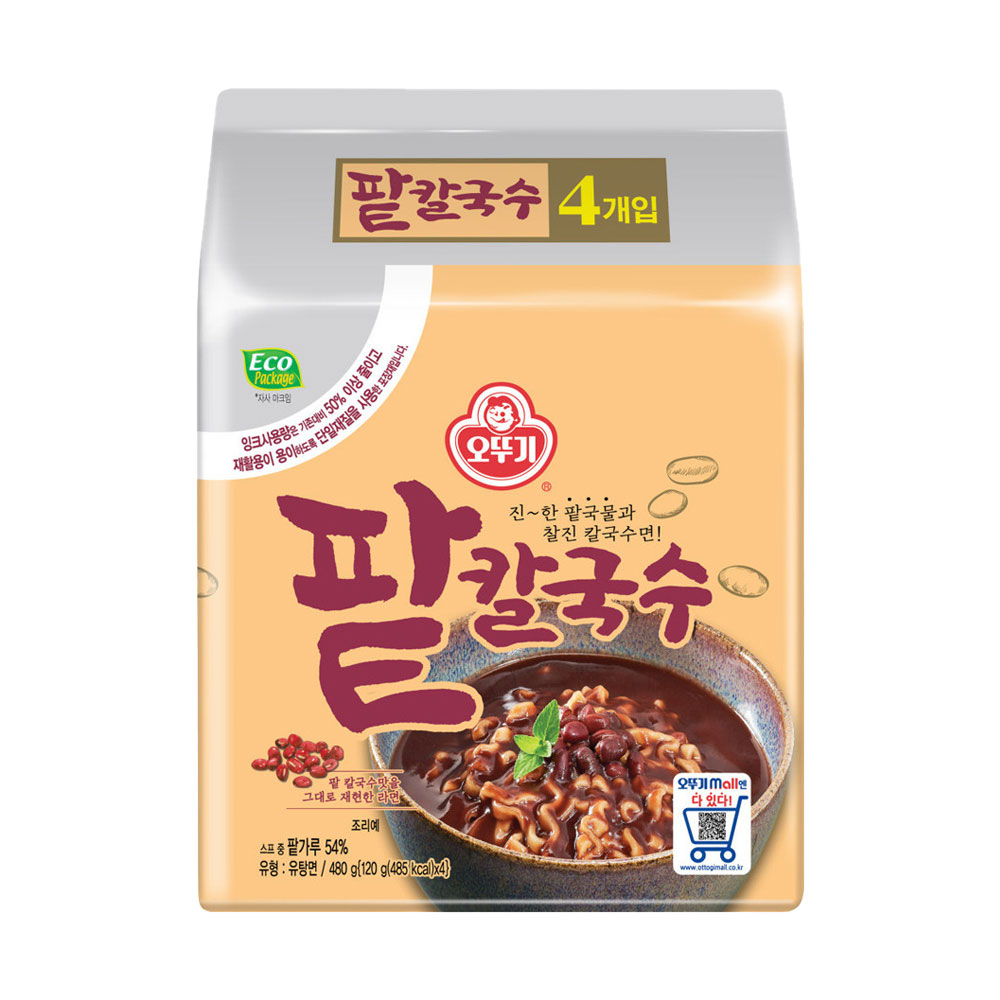 오뚜기 팥칼국수 120g, 4개