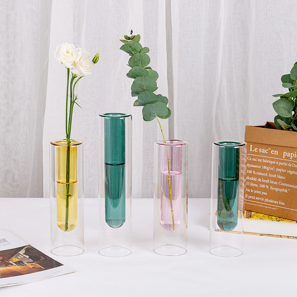 꽃병 유리화병 VASE 빈티지 오브제 유리 꽃 2단 물방울 이미지 8