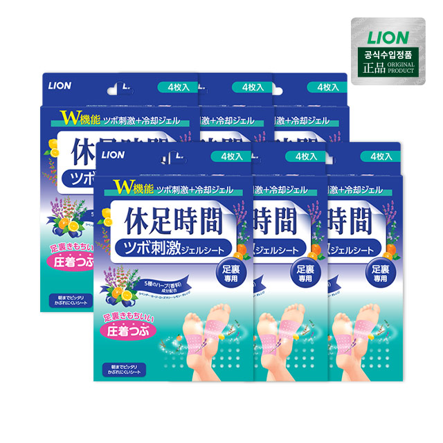 휴족시간 지압자극시트 4매입 x 6개 / 발바닥패치,힐링패치 제품 이미지