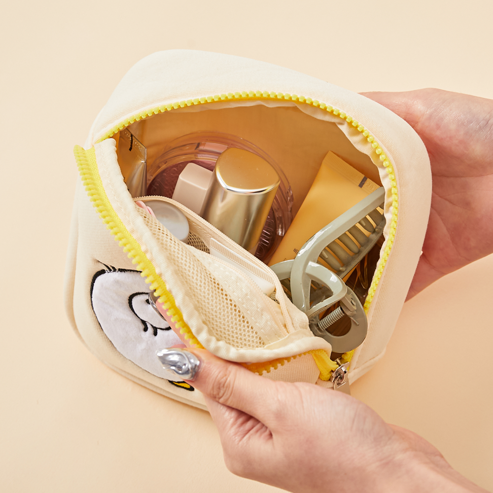 신난 아기 삐뚤이 일반 사각 네모 파우치 입삐뚤오리 굿즈