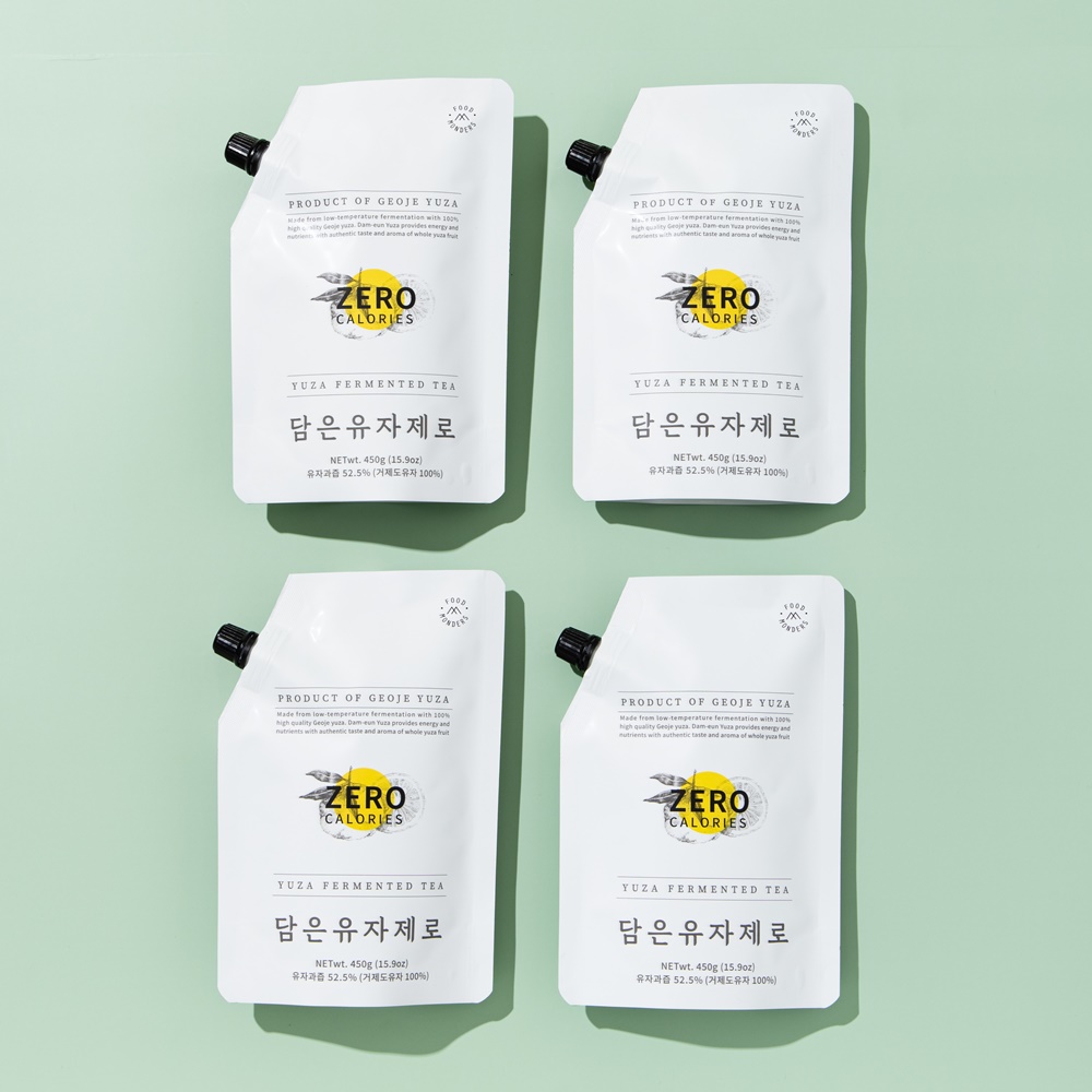 (몬더스)담은유자 제로 4팩 1800g 저당유자청 0칼로리