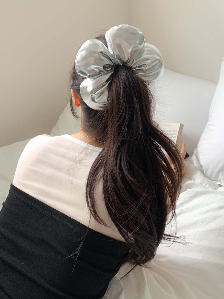 쿠션 플라워 포니테일 헤어 곱창 머리끈 9color 상세 이미지 8