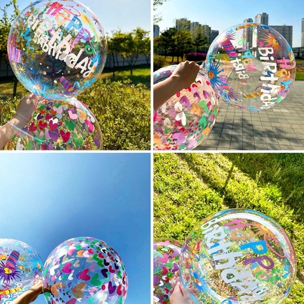 PVC 투명 홈파티 풍선장식 생일 이벤트 데코 가랜드 행사풍선
