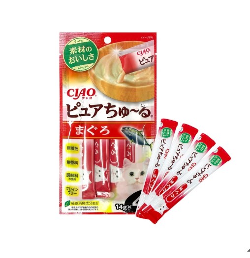 챠오 퓨어츄르 14g x 72입 그레인프리 닭가슴살 참치 - 상품 이미지