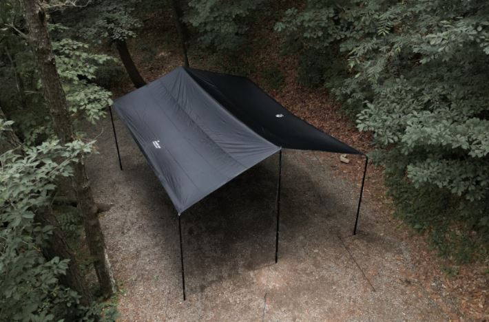 폴라리스 뉴 헥사 타프 블랙코팅 대형 그늘막 블랙