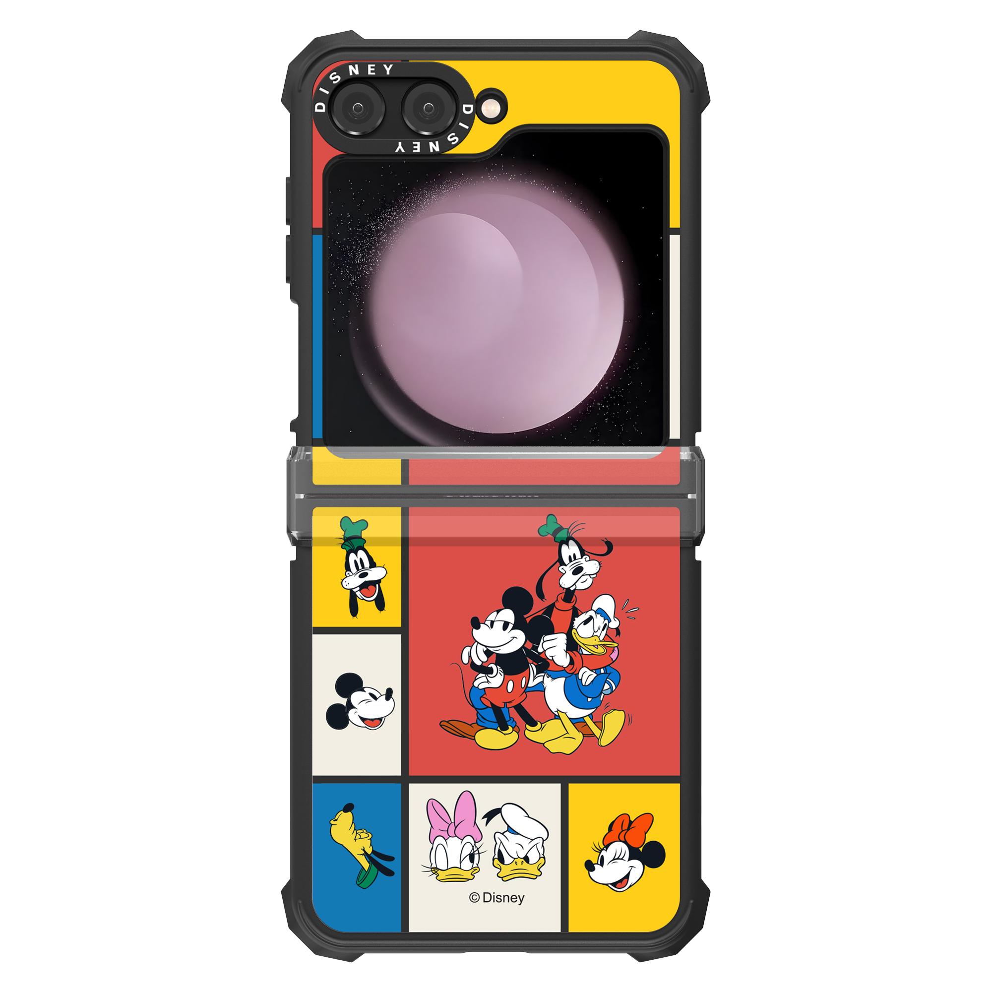 디즈니 갤럭시 Z플립6 플립7fe 임팩트 디자인 맥세이프 힌지 보호 투명 범퍼 휴대폰 케이스 아이코닉 미키 앤 프렌즈