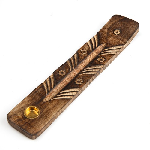 잘란 원목 인센스 스틱 홀더 향 피우기 꽂이 듀얼 와이드 S3