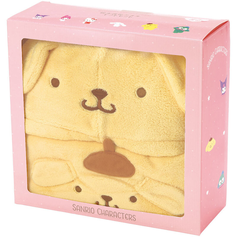 [발주상품 2~4 영업일 후 발송예정] 스케이터 산리오 폼폼푸린 캐릭터 흡수속건 타월 기프트 세트 (헤어드라이타월 X 바스판초) SET1086 - 하카타몰