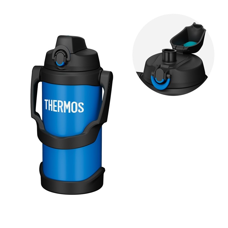 써모스 Thermos 저그 스포츠 진공 단열 보온병 텀블러 2L FJQ-2000 블루 - 상세 이미지 2