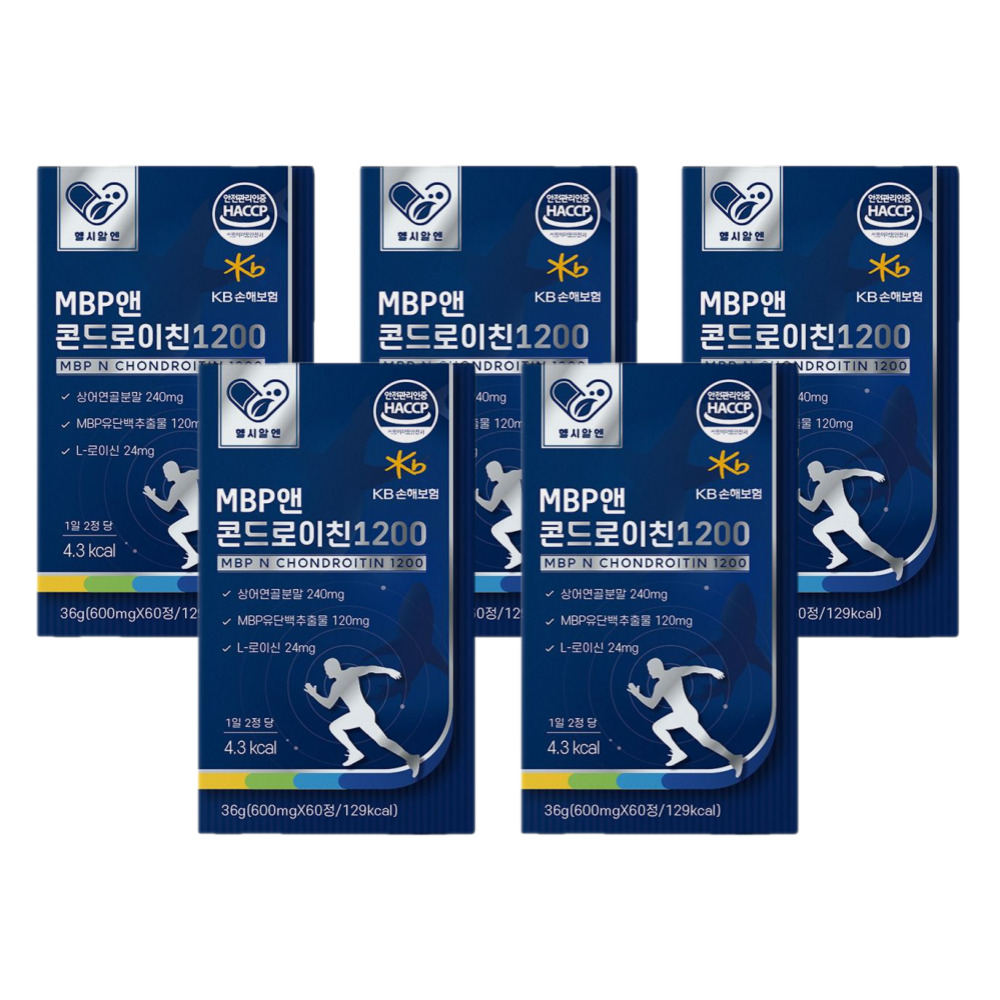 헬시알엔 엠비피 MBP 앤 콘드로이친 1200 콘도로이친 콘드로친 60정, 5개