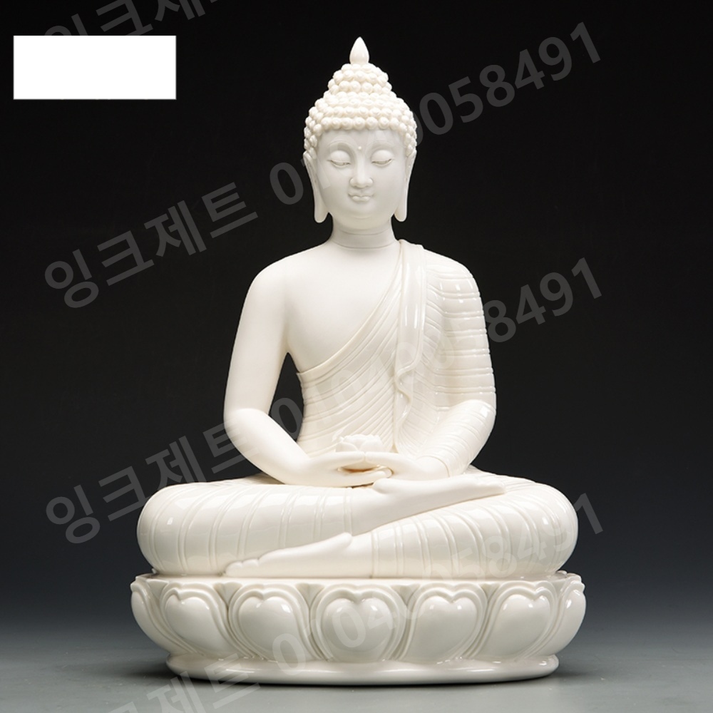 아미타부처님 불상 사원 화이트 태국 기도 소망 장식 - 상품 이미지