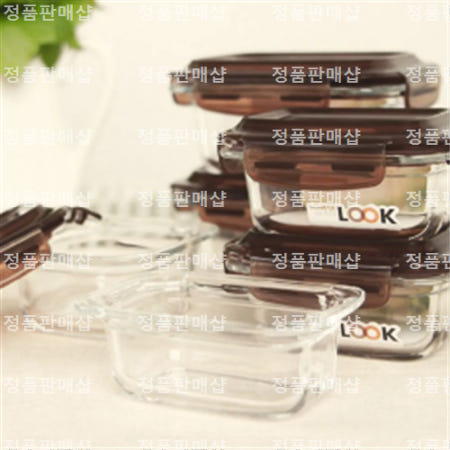 KOMAX 글라스룩 정사각 7종 세트 밀폐용기 보관용기
