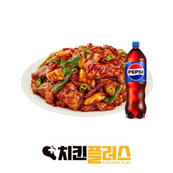 [선물하기] 치킨플러스 양념구이 숯불치킨+콜라1.25L : 쿠프마케팅