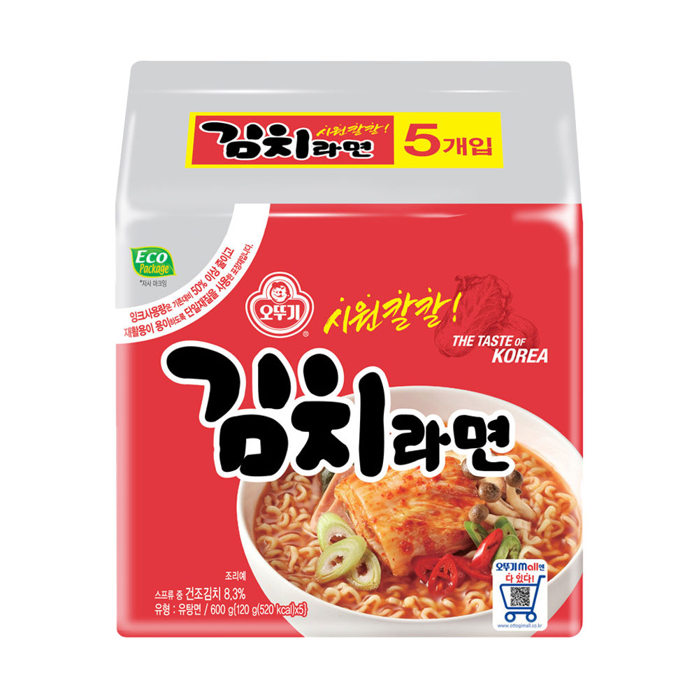 오뚜기 김치라면 120g, 5개