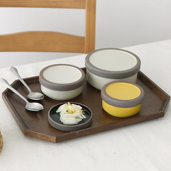 에라토 포슬착착 1인 8p 국산 도자기 찬통 뚜껑 그릇 선물세트