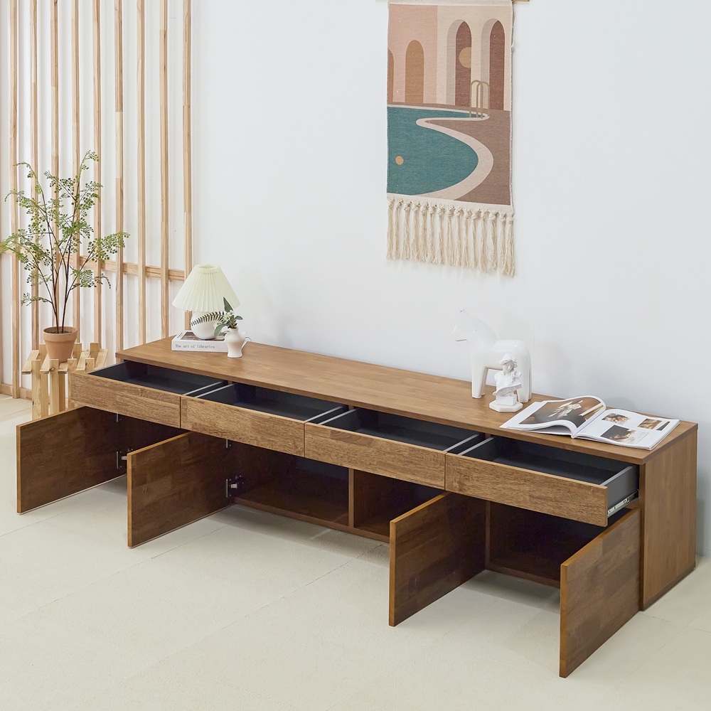 바젠트 원목 85인치 75인치 티비장 TV다이서랍장 낮은 거실장