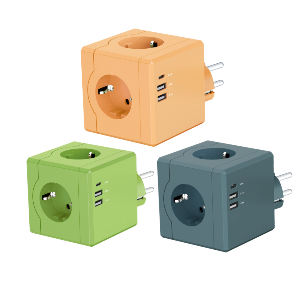 MPG Art01 큐브 고용량멀티탭 USB C타입 충전기 선이없는 무선형 멀티어댑터