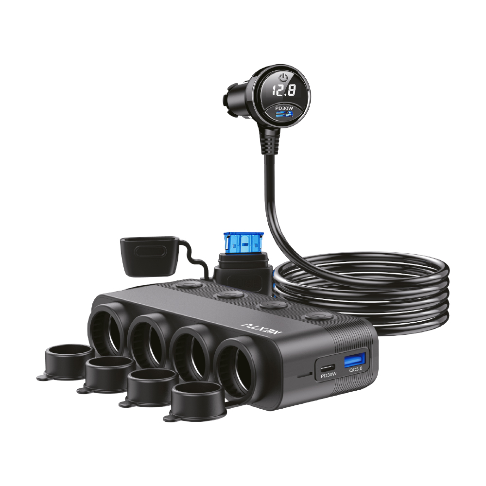 216W 차량용 멀티시거잭 충전기 7포트 핸드폰 아이폰 노트북 초고속충전 12V 24V