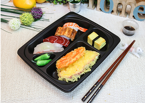 JB-102 4칸 도시락용기 배달용기 포장용기 400개 세트 (뚜껑포함) : 일회용기전문점 조은친구들