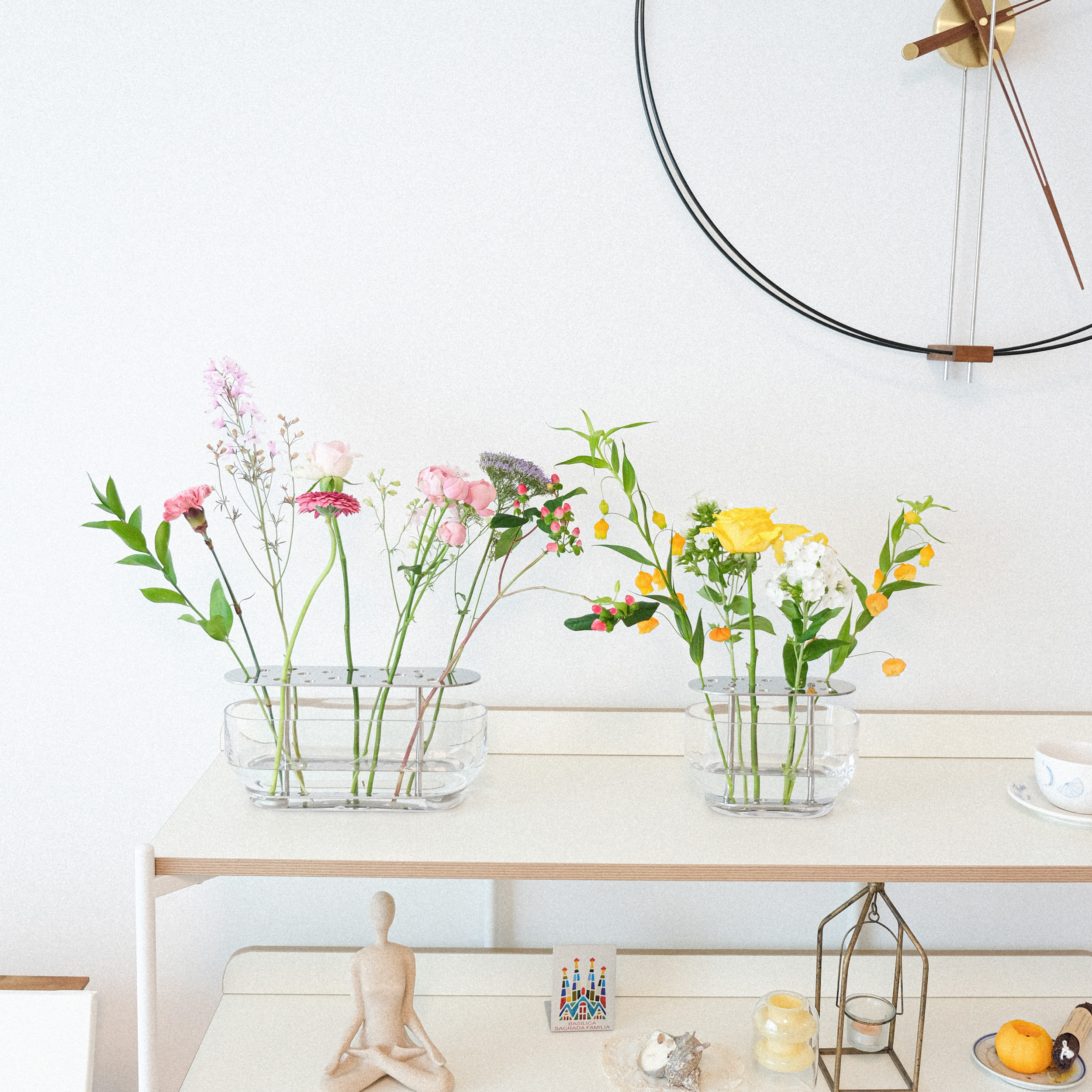 네르하 이케바나 화병 이케바나롱 대형 유리 꽃꽂이 화병 꽃병