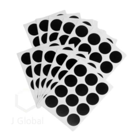 투표스티커 25mm 검정 12매입 길거리투표 설문조사 칼라스티커