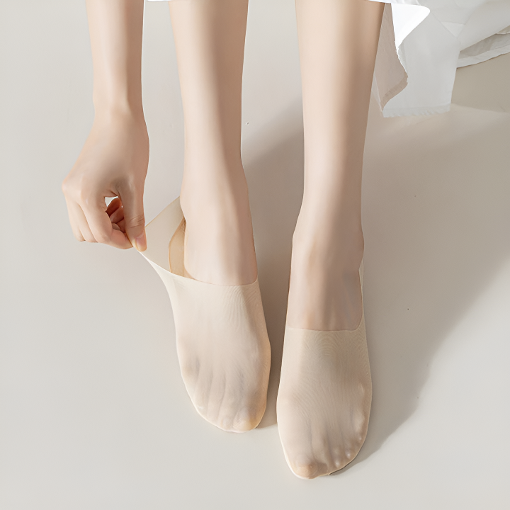 누드덧신 덧양말 시스루 스타킹 망사 로퍼 구두 페이크삭스 - 상품 이미지