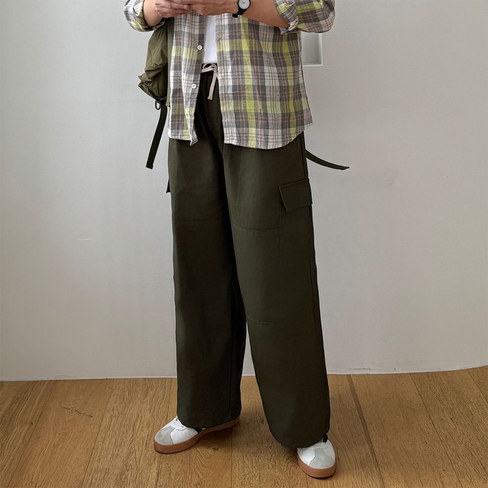 남성쿨바지 남자여름면바지 카고팬츠 - 상품 이미지