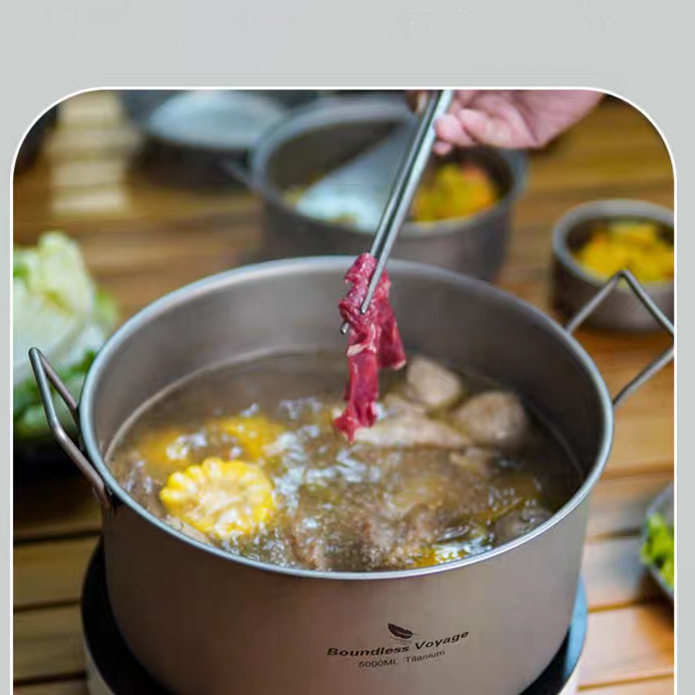 대륙의 벨락 티타늄 코펠 캠핑 대용량 남비 식기 바운드리스 보이지 2 5리터