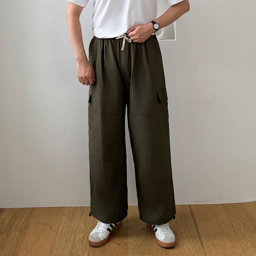 남성쿨바지 남자여름면바지 카고팬츠 - 상세 이미지 2